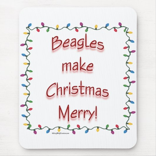 Beagle machen Weihnachten froh Mousepad (Vorne)