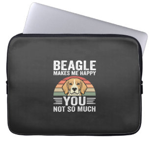 Beagle Macht Mich Glücklich Hunde Liebhaber Laptopschutzhülle