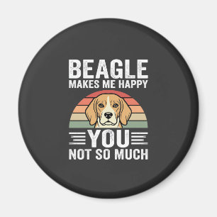 Beagle Macht Mich Glücklich Hunde Liebhaber Magnet