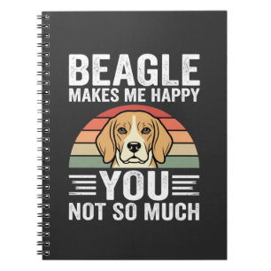 Beagle Macht Mich Glücklich Hunde Liebhaber Notizblock