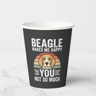 Beagle Macht Mich Glücklich Hunde Liebhaber Pappbecher