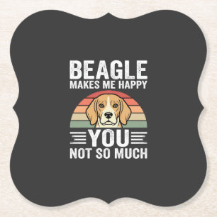 Beagle Macht Mich Glücklich Hunde Liebhaber Untersetzer