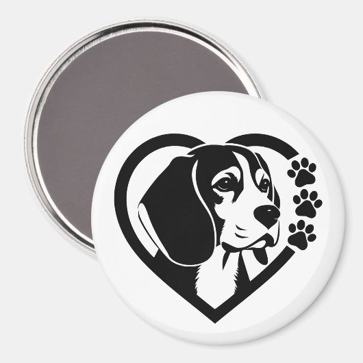 Beagle Magnet (Vorderseite/Rückseite)