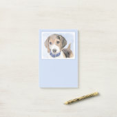 Beagle-Malerei - Niedliche Hundekunst Post-it Klebezettel (Auf Schreibtisch)