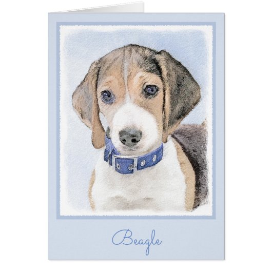 Beagle Malerei - Niedliche Original Hunde Kunst (Vorne)
