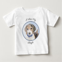 Beagle Malerei - Niedliche Original Hunde Kunst