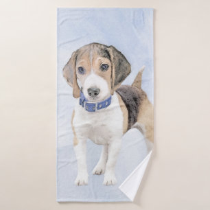 Beagle Malerei - Niedliche Original Hunde Kunst Badhandtuch Set