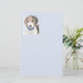 Beagle Malerei - Niedliche Original Hunde Kunst Briefpapier (Stehend Vorderseite)