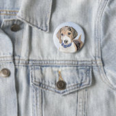 Beagle Malerei - Niedliche Original Hunde Kunst Button (Beispiel)