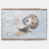 Beagle Malerei - Niedliche Original Hunde Kunst Decke (Vorderseite)