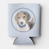 Beagle Malerei - Niedliche Original Hunde Kunst Dosenkühler (Vorderseite)