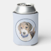 Beagle Malerei - Niedliche Original Hunde Kunst Dosenkühler (Kanne Rückseite)