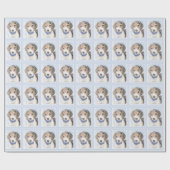 Beagle Malerei - Niedliche Original Hunde Kunst Geschenkpapier (Flach)