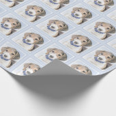 Beagle Malerei - Niedliche Original Hunde Kunst Geschenkpapier (Ecke)