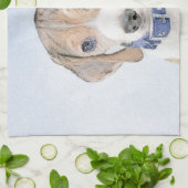 Beagle Malerei - Niedliche Original Hunde Kunst Geschirrtuch (Gefaltet)