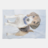 Beagle Malerei - Niedliche Original Hunde Kunst Geschirrtuch (Horizontal)