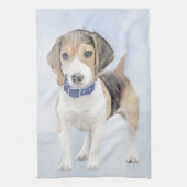 Beagle Malerei - Niedliche Original Hunde Kunst Geschirrtuch (Vertikal)