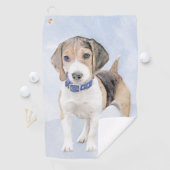 Beagle Malerei - Niedliche Original Hunde Kunst Golfhandtuch (Insitu)