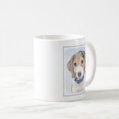 Beagle Malerei - Niedliche Original Hunde Kunst Kaffeetasse (VorderseiteRechts)