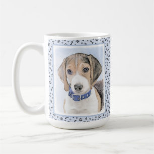 Beagle Malerei - Niedliche Original Hunde Kunst Kaffeetasse