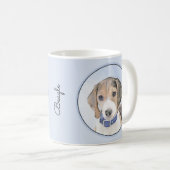 Beagle Malerei - Niedliche Original Hunde Kunst Kaffeetasse (VorderseiteRechts)