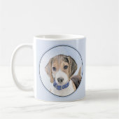 Beagle Malerei - Niedliche Original Hunde Kunst Kaffeetasse (Links)