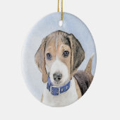 Beagle Malerei - Niedliche Original Hunde Kunst Keramik Ornament (Rechts)