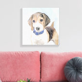 Beagle Malerei - Niedliche Original Hunde Kunst Leinwanddruck (Insitu (Wohnzimmer))
