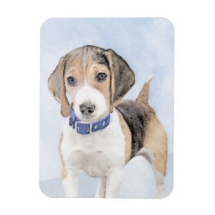 Beagle Malerei - Niedliche Original Hunde Kunst Magnet