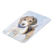 Beagle Malerei - Niedliche Original Hunde Kunst Magnet (Linke Seite)