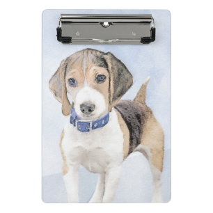 Beagle Malerei - Niedliche Original Hunde Kunst Mini Klemmbrett