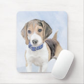 Beagle Malerei - Niedliche Original Hunde Kunst Mousepad (Mit Mouse)