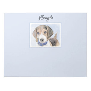 Beagle Malerei - Niedliche Original Hunde Kunst Notizblock