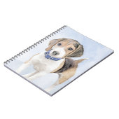 Beagle Malerei - Niedliche Original Hunde Kunst Notizblock (Linke Seite)