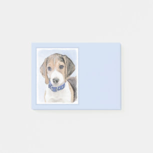 Beagle Malerei - Niedliche Original Hunde Kunst Post-it Klebezettel