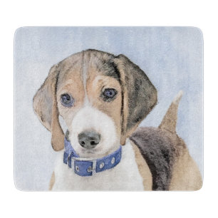 Beagle Malerei - Niedliche Original Hunde Kunst Schneidebrett