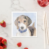 Beagle Malerei - Niedliche Original Hunde Kunst Serviette (Beispiel)