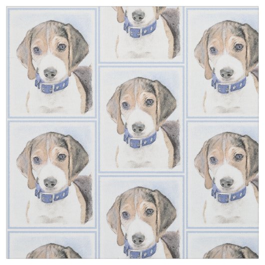 Beagle Malerei - Niedliche Original Hunde Kunst Stoff (Muster)