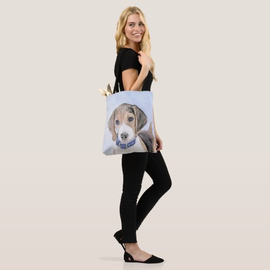 Beagle Malerei - Niedliche Original Hunde Kunst Tasche (Am Model)
