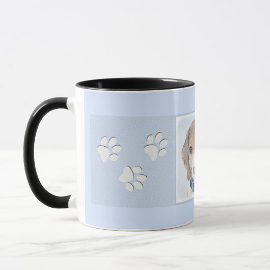 Beagle Malerei - Niedliche Original Hunde Kunst Tasse (Links)