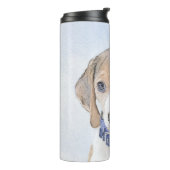 Beagle Malerei - Niedliche Original Hunde Kunst Thermosbecher (Nach links gedreht)