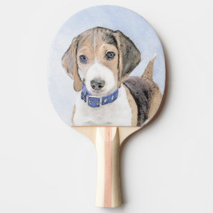 Beagle Malerei - Niedliche Original Hunde Kunst Tischtennis Schläger