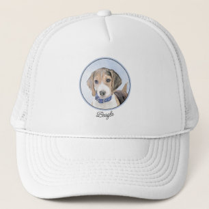 Beagle Malerei - Niedliche Original Hunde Kunst Truckerkappe