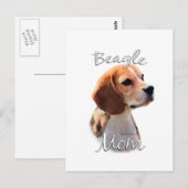 BEAGLE MAMA 2 POSTKARTE (Vorne/Hinten)