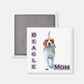 Beagle Mama 4 - Magnet (Vorderseite/Rückseite)