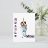 BEAGLE MAMA 4 POSTKARTE (Stehend Vorderseite)