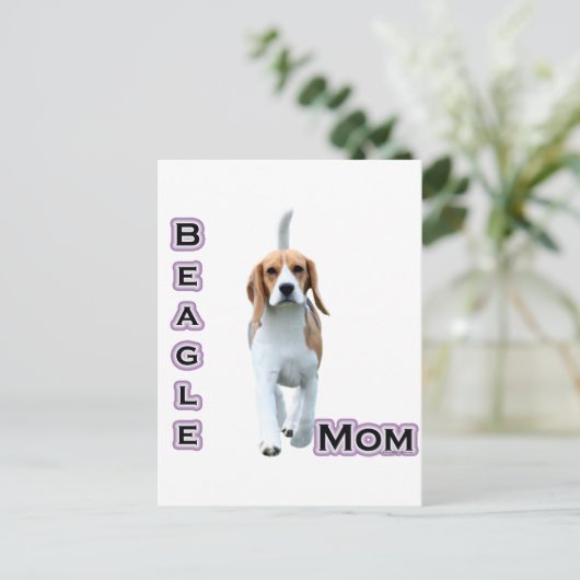 BEAGLE MAMA 4 POSTKARTE (Stehend Vorderseite)
