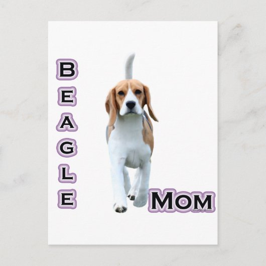BEAGLE MAMA 4 POSTKARTE (Vorderseite)