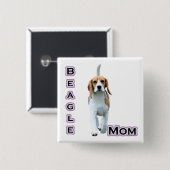 Beagle Mama 4 - Schaltfläche Button (Vorne & Hinten)