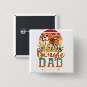 Beagle Mama, Beagle Papa, Hundefreund, Geschenk fü Button (Vorne & Hinten)
